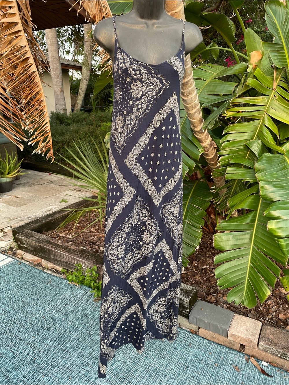 bandanna, print maxi dress with spaghetti straps by Tommy Hilfiger